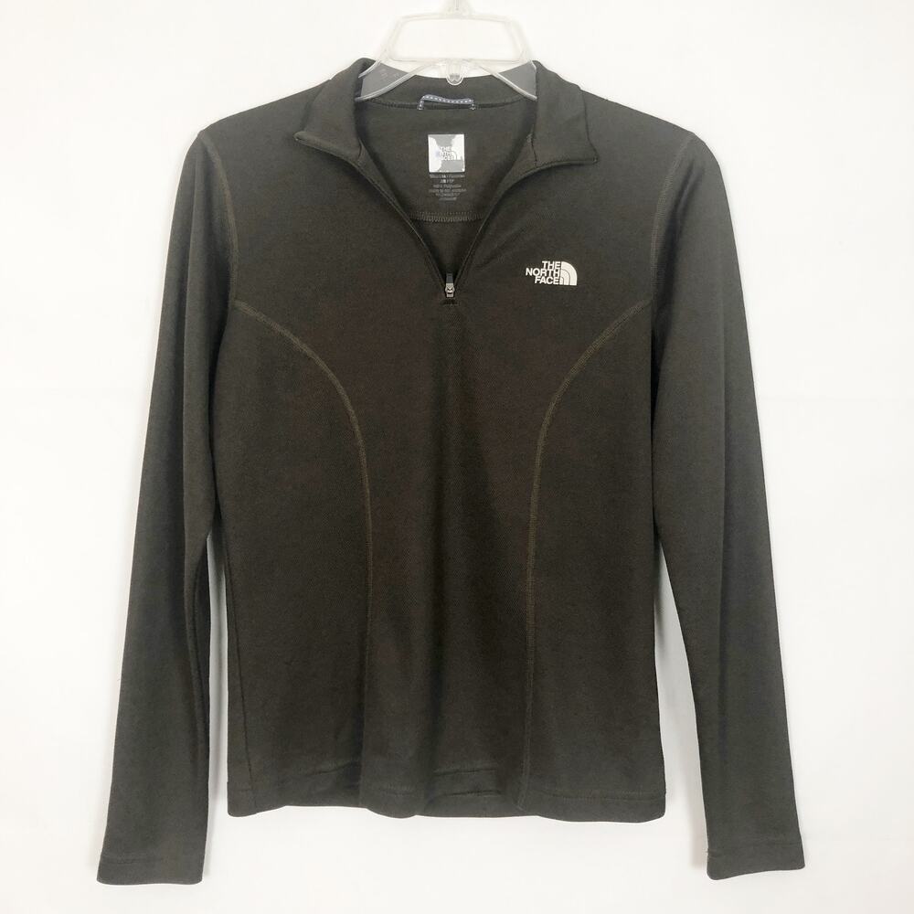 The North Face 1/4 Zip Brown Long Sleeve Pullover